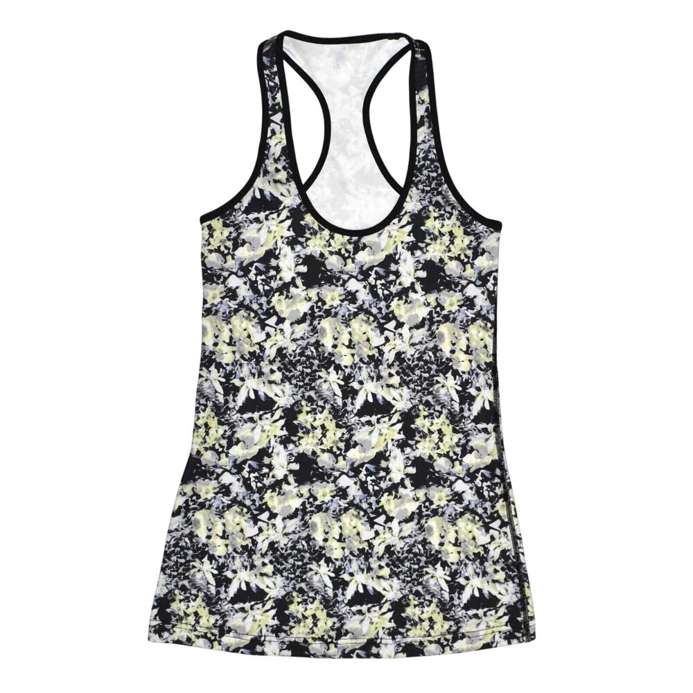 A5 Auth LULULEMON ATHLETICA Cool Floral Print Racerback Tank Top Size 6